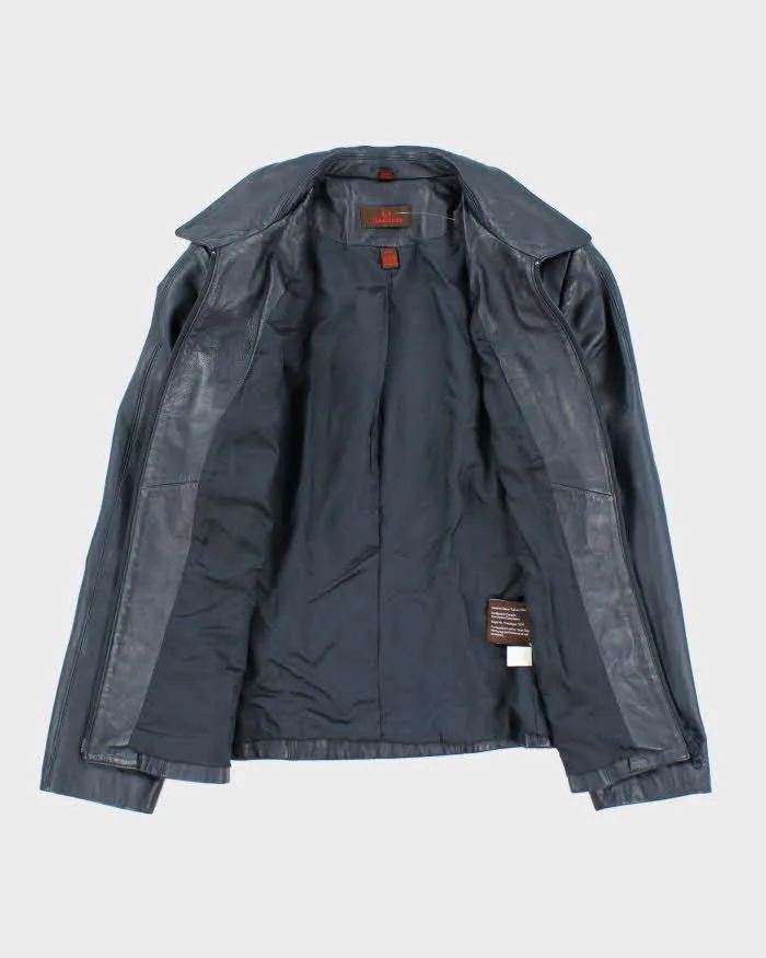 Vintage Danier Blue Leather Jacket - L sold by Rokit product image thumbnail 5