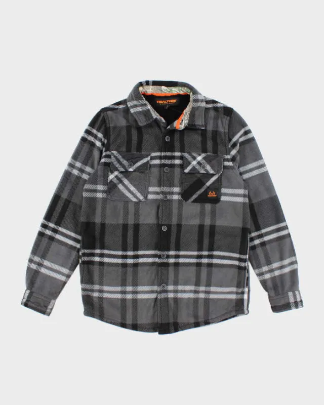 Vintage Y2k 00s Realtree Lined Checked Fleece Flannel Shirt - S sold by Rokit