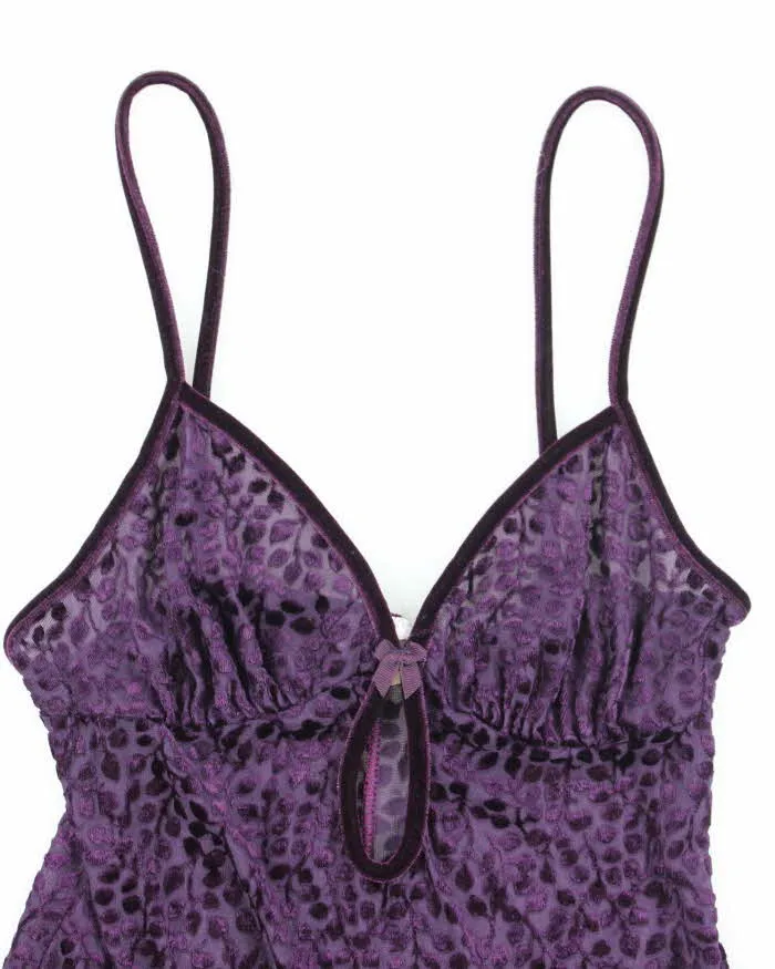 Vintage 90s La Senza Velvet Sheer Cami - S sold by Rokit product image thumbnail 3