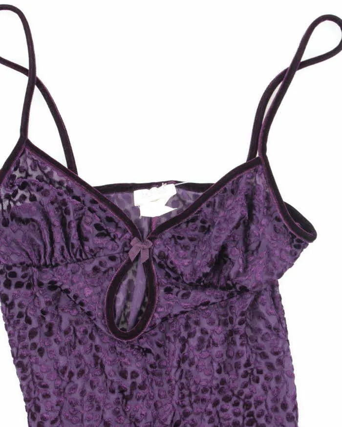 Vintage 90s La Senza Velvet Sheer Cami - S sold by Rokit product image thumbnail 4