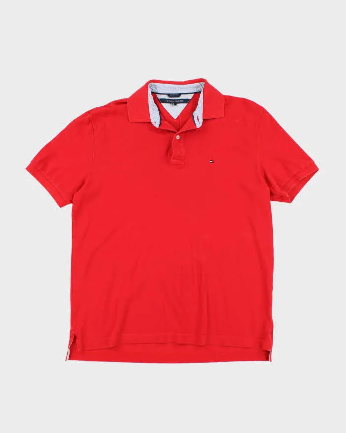 Vintage Tommy Hilfiger Red Polo Shirt - L sold by Rokit
