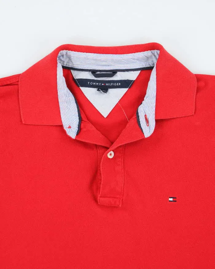 Vintage Tommy Hilfiger Red Polo Shirt - L sold by Rokit product image thumbnail 3