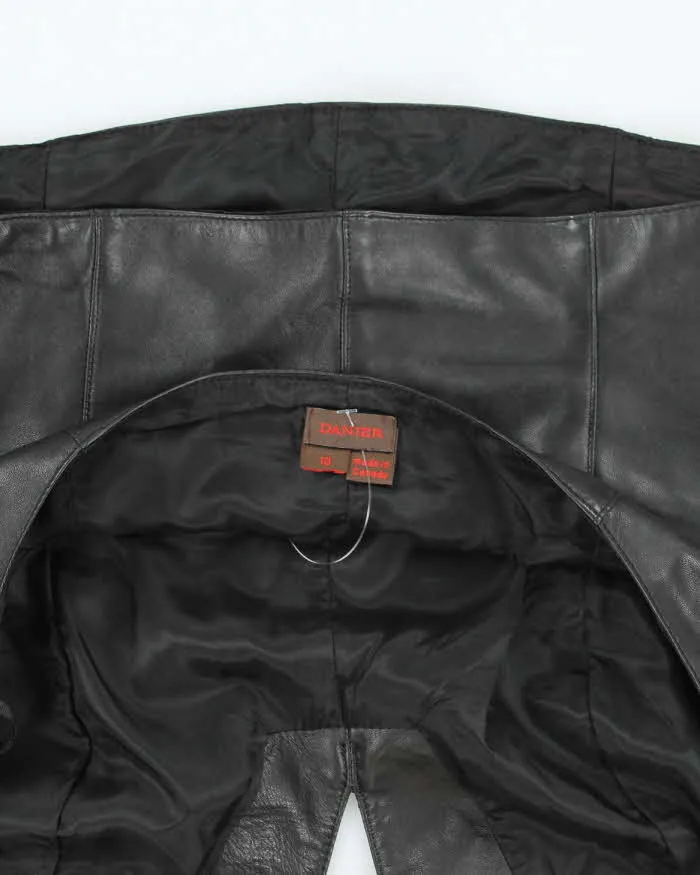 Vintage 90s Danier Black Leather Halter Neck Top - M sold by Rokit product image thumbnail 3