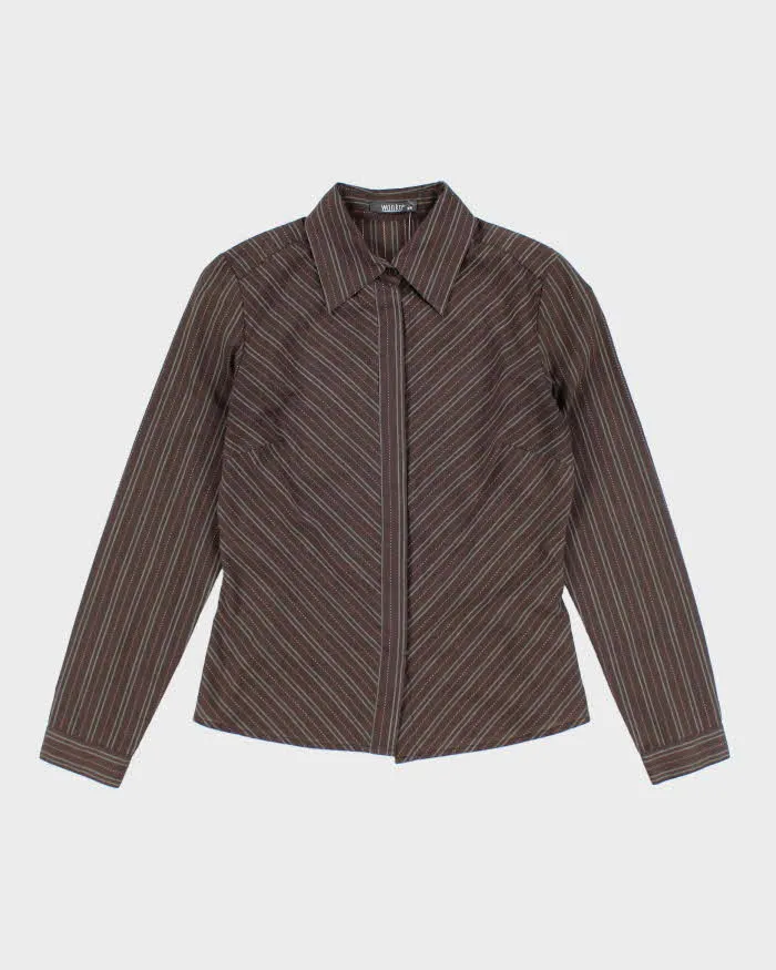 Vintage Y2k 00s Wanko Brown Blouse - S sold by Rokit