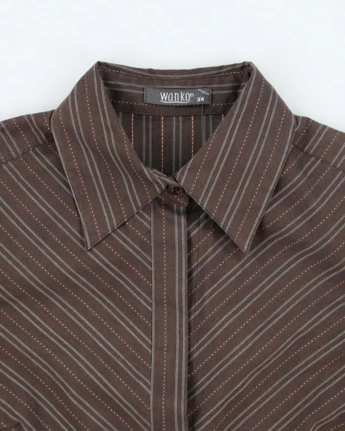 Vintage Y2k 00s Wanko Brown Blouse - S sold by Rokit product image thumbnail 3