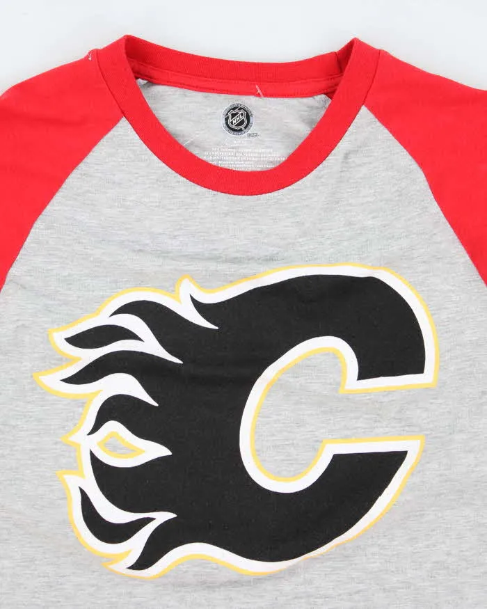 NHL Official Merchandise Calgary Flames Baseball Long-sleeve T-Shirt - S sold by Rokit product image thumbnail 3
