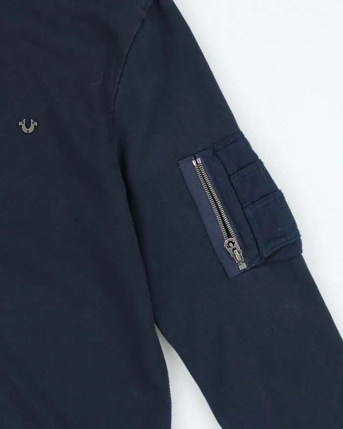 Vintage Y2K True Religion Quarter Button Up Small Logo Long-sleeved T-Shirt - S sold by Rokit product image thumbnail 4