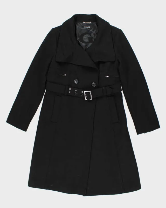Vintage Y2k 00s Guess Wool Blend Double Breasted Coat - L sold by Rokit