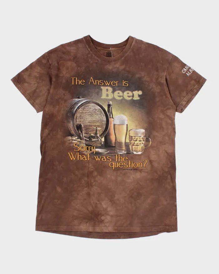 Vintage Y2k 00s The Mountain The Answer Is Beer T-shirt - L sold by Rokit
