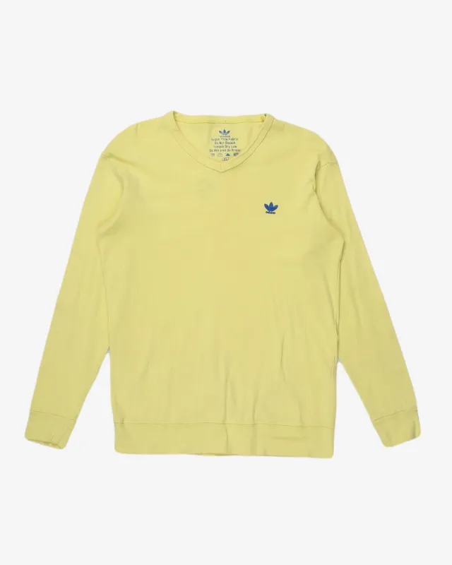 Vintage Adidas V-Neck Top - S sold by Rokit