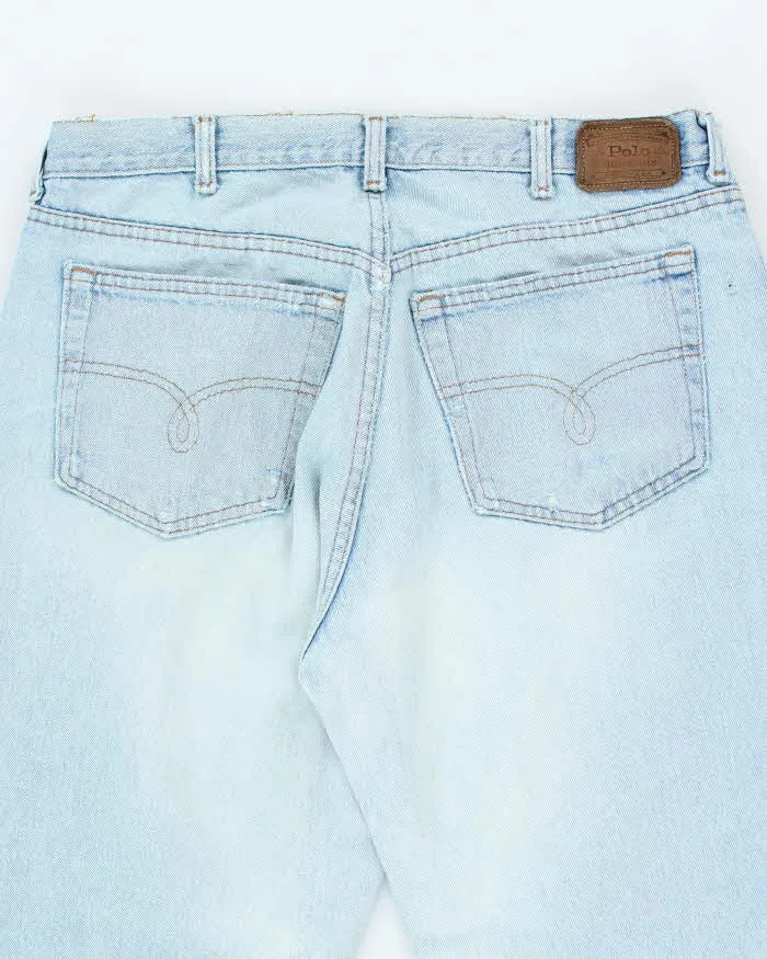 Vintage 90's Polo Jeans Ultra Light Wash Straight Leg Jeans - W34 L34 sold by Rokit product image thumbnail 4
