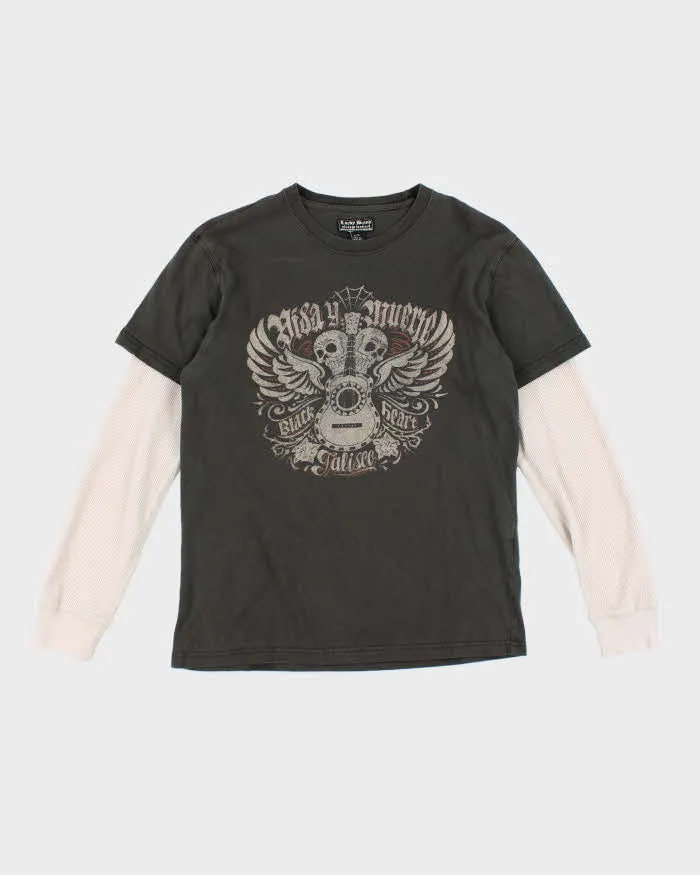 Vintage Y2K Lucky Brand Grunge Style Long-sleeved T-Shirt - S sold by Rokit