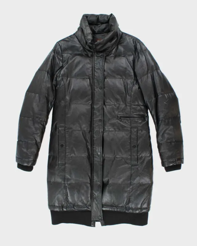 Vintage Y2K Danier Heavyweight Long Leather Puffer Jacket - XS sold by Rokit