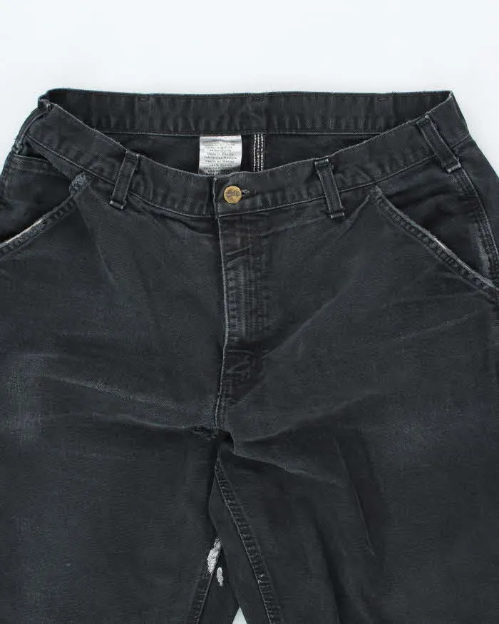 Vintage Carhartt Faded Black Single Knee Carpenter Trousers - W32 L28 sold by Rokit product image thumbnail 3