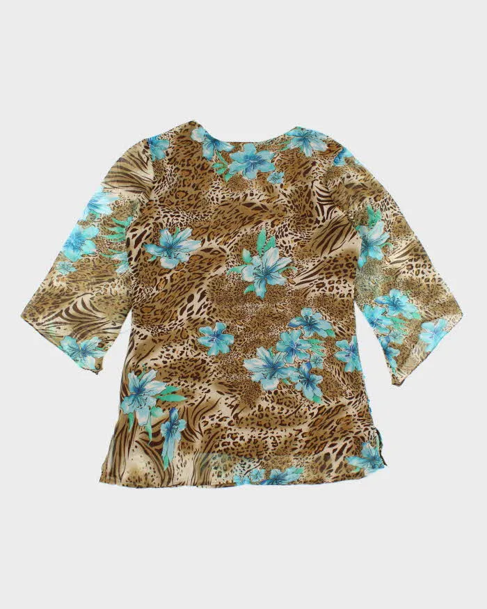 Vintage Y2k 00s Papa Leopard Print Beaded Top - L sold by Rokit product image thumbnail 2