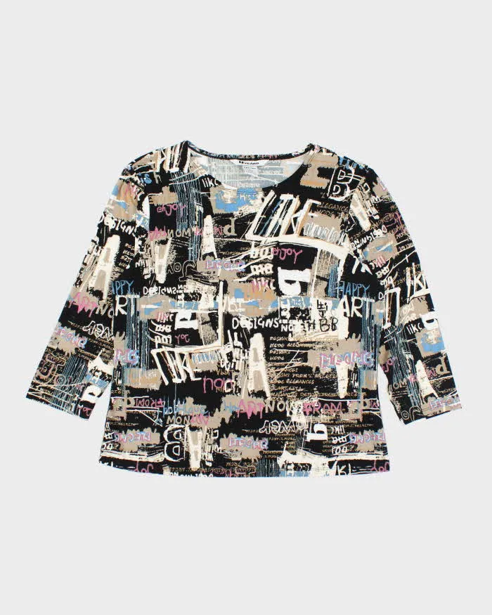 Vintage Y2k 00s Nygard Graffiti Top - L sold by Rokit