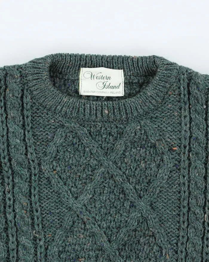 Vintage Western Island Green Wool Chunky Jumper - XXL sold by Rokit product image thumbnail 3