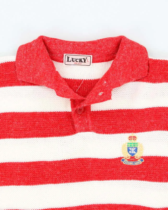 Vintage Lucky Striped Collared Jumper - L sold by Rokit product image thumbnail 3