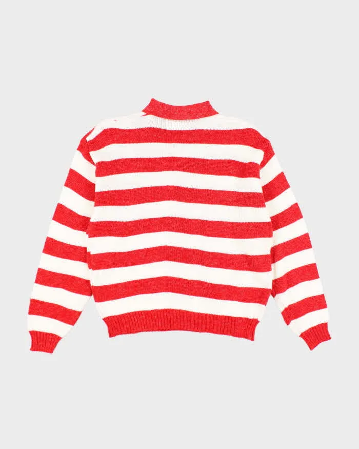 Vintage Lucky Striped Collared Jumper - L sold by Rokit product image thumbnail 2