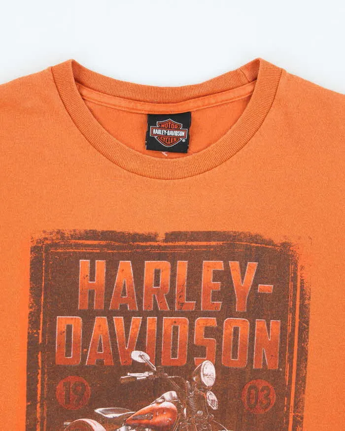 Vintage 00s Harley Davidson Orange T-shirt - XL sold by Rokit product image thumbnail 3