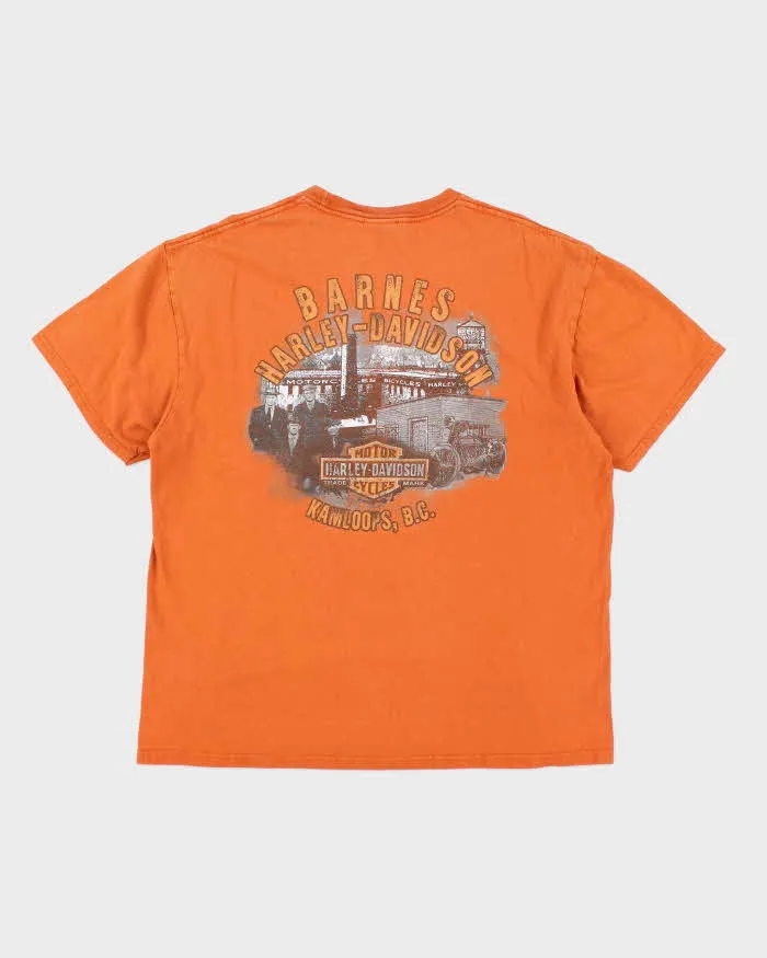 Vintage 00s Harley Davidson Orange T-shirt - XL sold by Rokit product image thumbnail 2