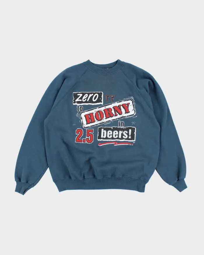 Vintage 90's Funny Beer Slogan Sweatshirt - XL sold by Rokit