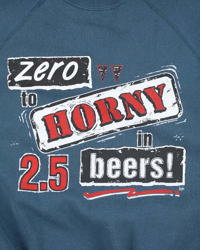 Vintage 90's Funny Beer Slogan Sweatshirt - XL sold by Rokit product image thumbnail 4
