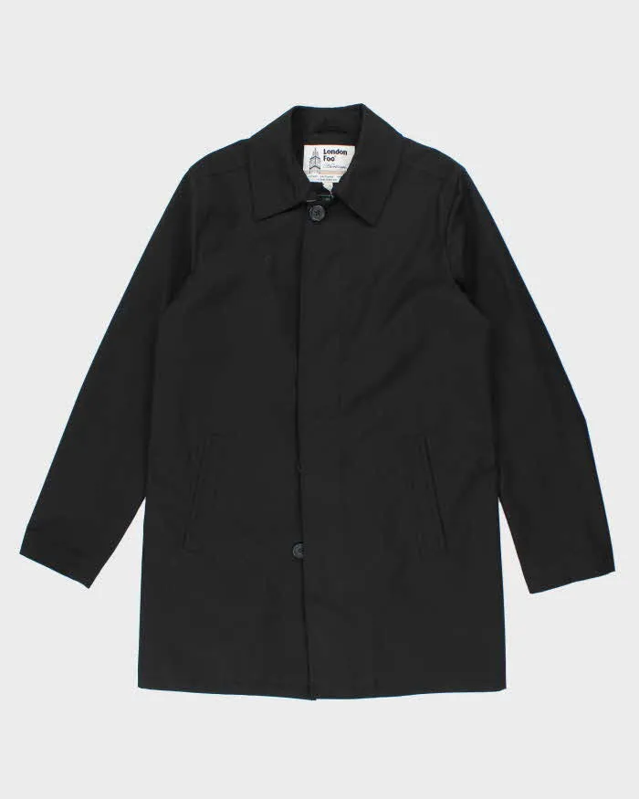 Vintage London Fog Black Mac - L sold by Rokit