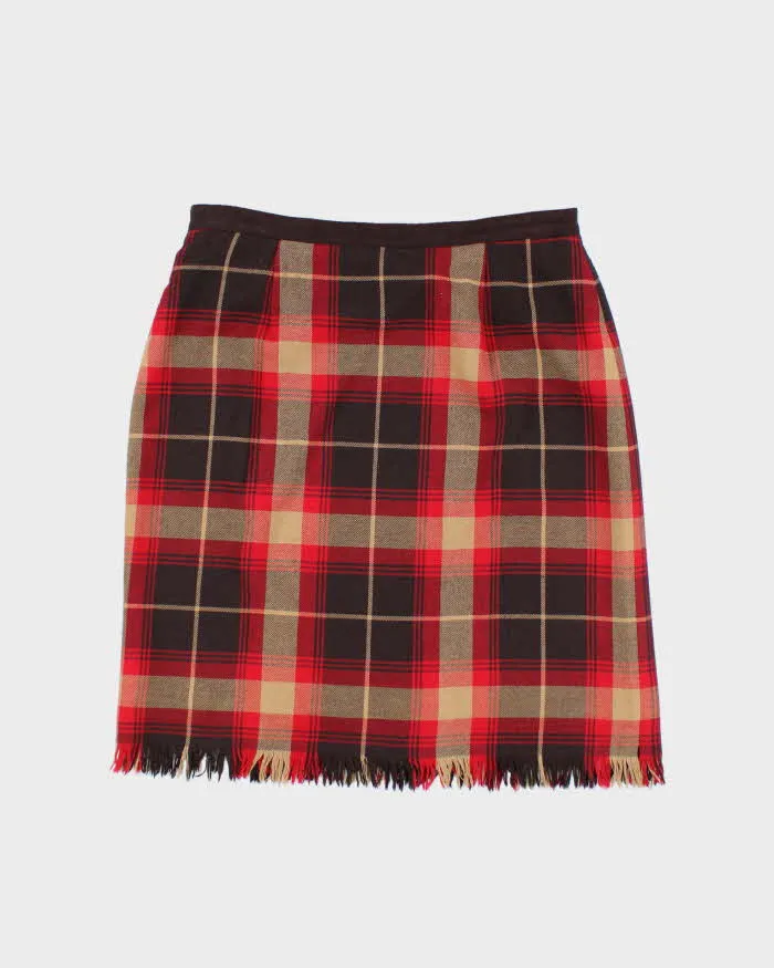 Vintage 90s Cleo Checked Wool Blend Skirt - S sold by Rokit product image thumbnail 2