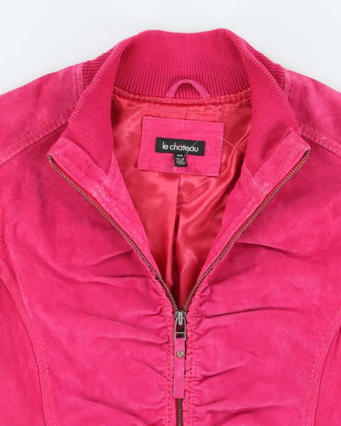 Vintage Y2k 00s Le Chateau Pink Suede Jacket - S sold by Rokit product image thumbnail 3