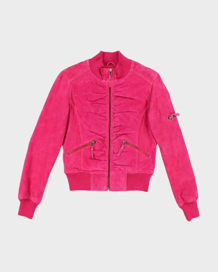 Vintage Y2k 00s Le Chateau Pink Suede Jacket - S sold by Rokit