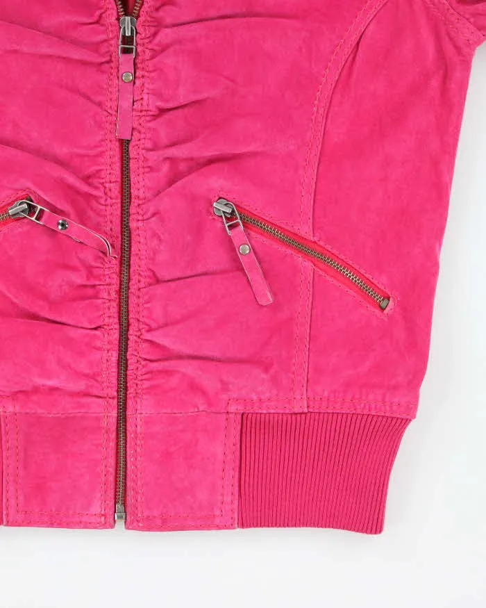Vintage Y2k 00s Le Chateau Pink Suede Jacket - S sold by Rokit product image thumbnail 4