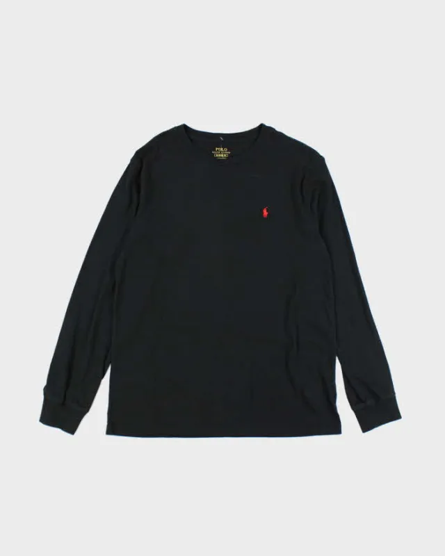 Vintage Ralph Lauren Black Long Sleeve T-shirt - XL sold by Rokit