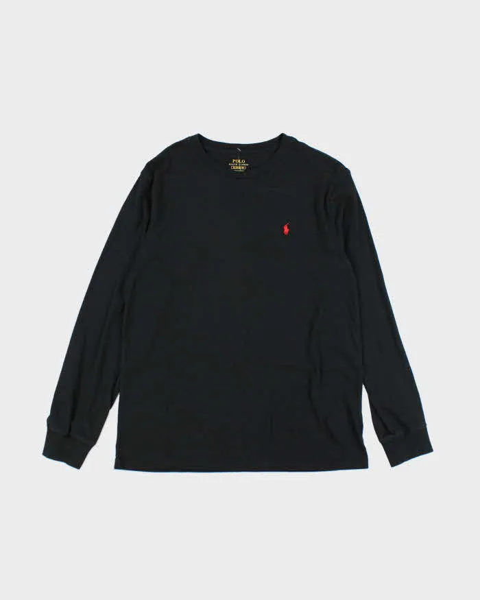 Vintage Ralph Lauren Black Long Sleeve T-shirt - XL sold by Rokit