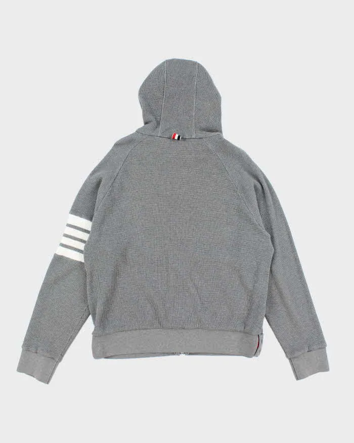 Vintage Thom Browne Heavyweight Ribbed Zip Up Hoodie - L sold by Rokit product image thumbnail 2
