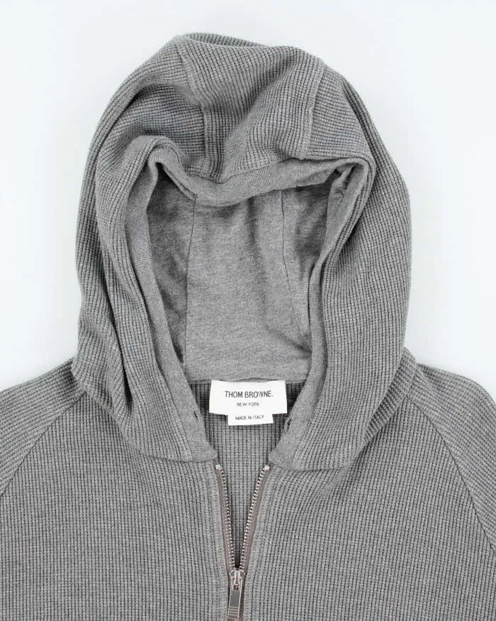 Vintage Thom Browne Heavyweight Ribbed Zip Up Hoodie - L sold by Rokit product image thumbnail 3