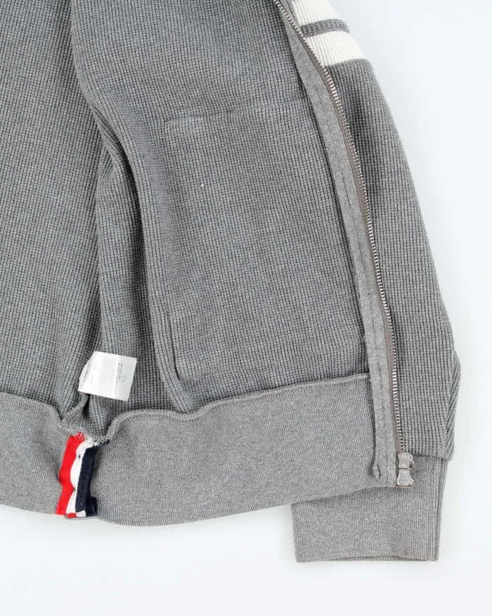 Vintage Thom Browne Heavyweight Ribbed Zip Up Hoodie - L sold by Rokit product image thumbnail 5
