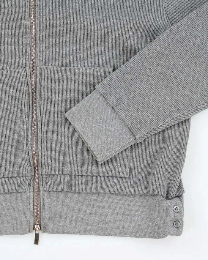 Vintage Thom Browne Heavyweight Ribbed Zip Up Hoodie - L sold by Rokit product image thumbnail 4