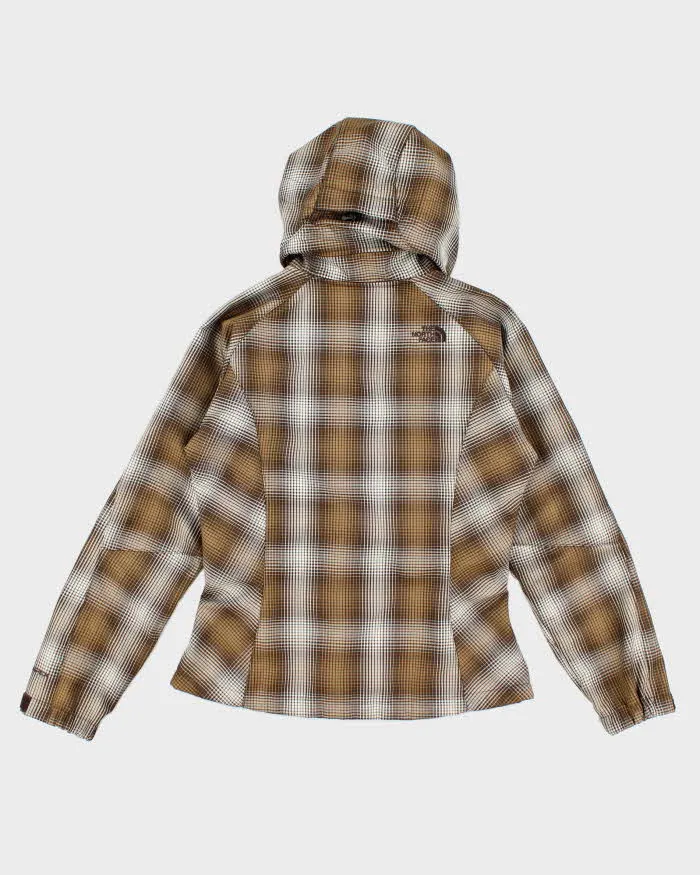 The North Face Brown Checked Hooded Lined Waterproof Jacket - S sold by Rokit product image thumbnail 2