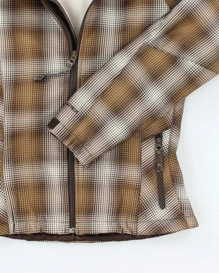 The North Face Brown Checked Hooded Lined Waterproof Jacket - S sold by Rokit product image thumbnail 4