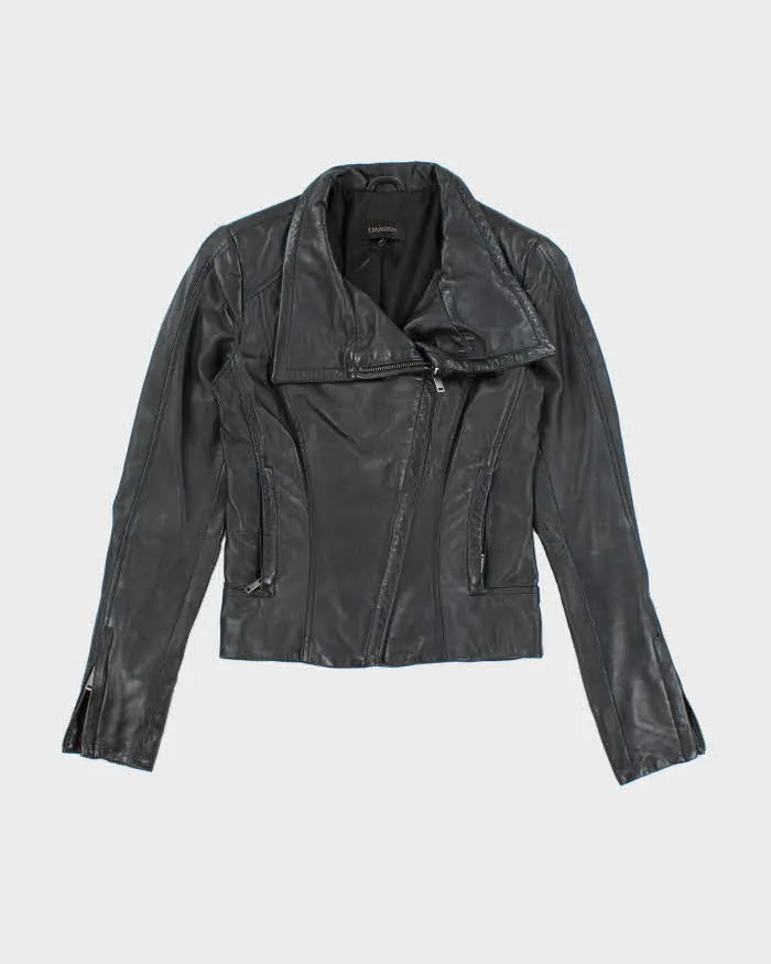Vintage Danier Black Leather Jacket - XXS sold by Rokit
