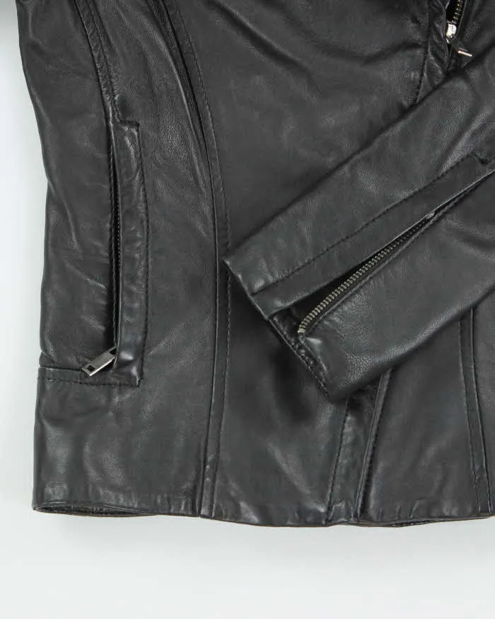 Vintage Danier Black Leather Jacket - XXS sold by Rokit product image thumbnail 4