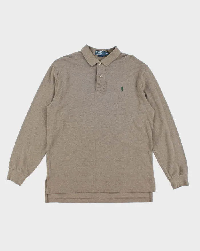 Vintage 2000's Ralph Lauren Oversized Long-sleeved Polo Shirt - L sold by Rokit
