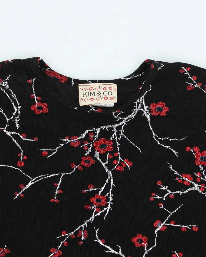 Vintage 90s Kim & Co Cherry Blossom Top - M sold by Rokit product image thumbnail 3