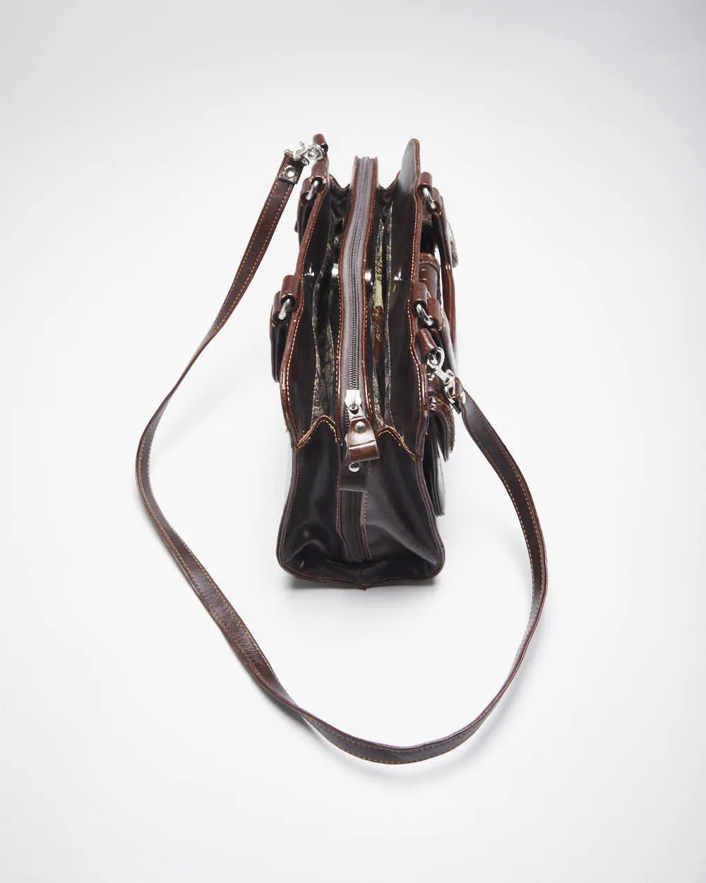 Vintage Brown Leather Shoulder Bag sold by Rokit product image thumbnail 5