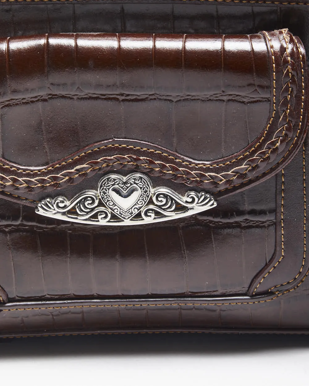 Vintage Brown Leather Shoulder Bag sold by Rokit product image thumbnail 3