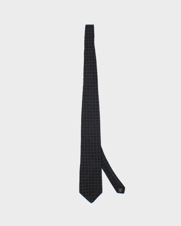 Vintage Y2K DKNY Checked Silk Tie sold by Rokit