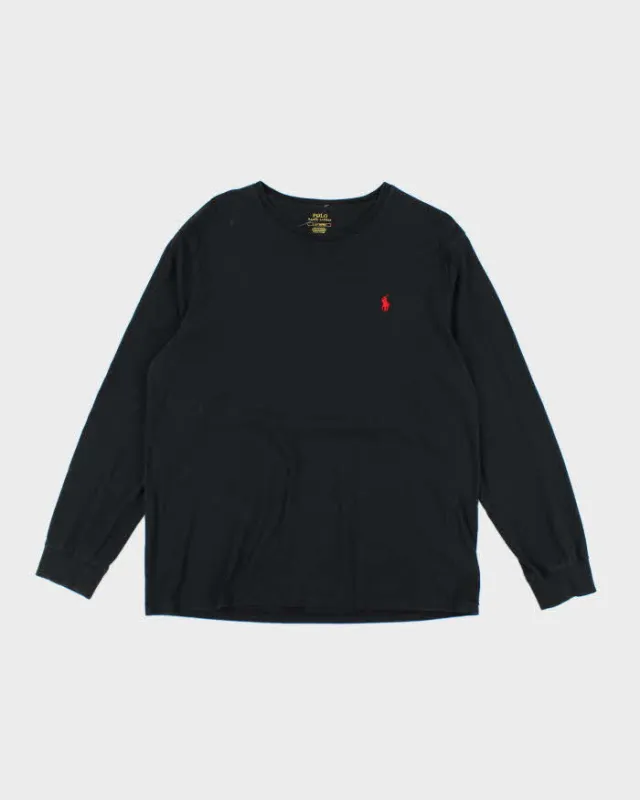 Vintage Ralph Lauren Black Long Sleeve T-shirt - L made by Ralph Lauren