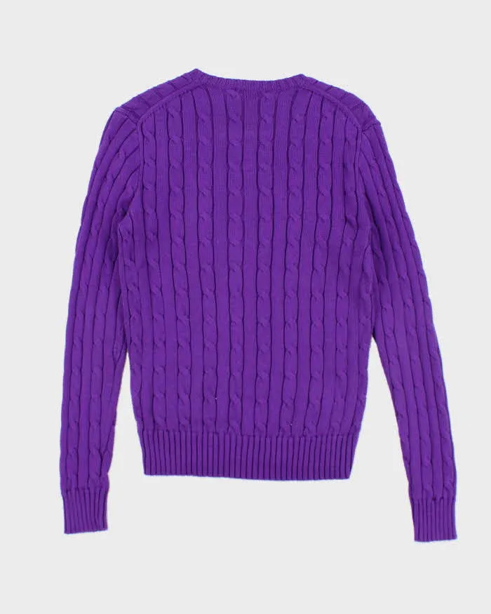 Vintage Ralph Lauren Purple Knit Jumper - S sold by Rokit product image thumbnail 2