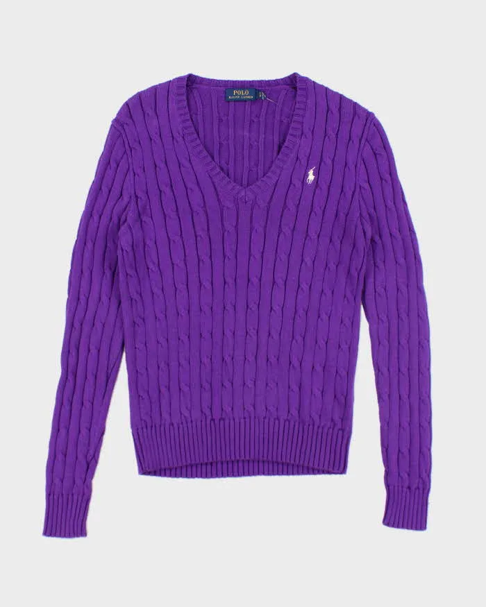 Vintage Ralph Lauren Purple Knit Jumper - S sold by Rokit